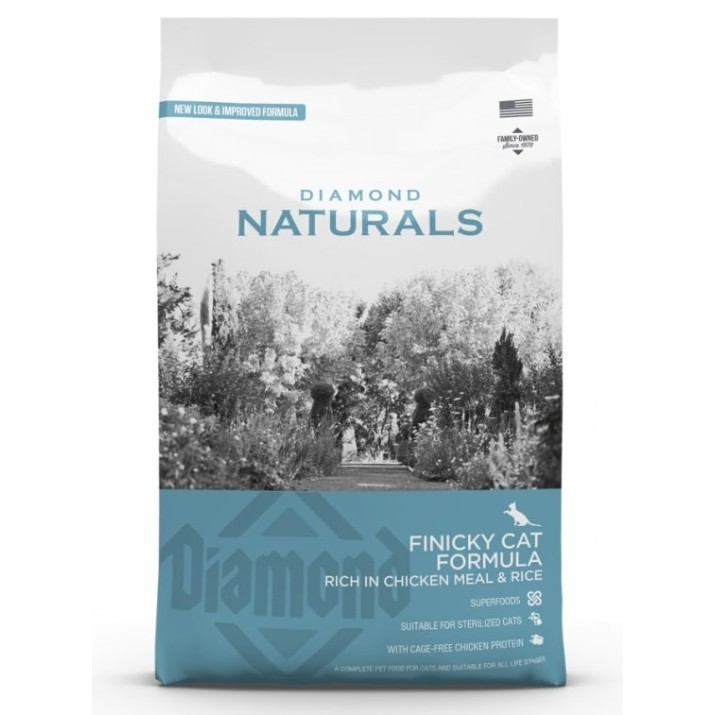 Hrană uscată pentru pisici Diamond Naturals Finicky Cat Formula Chicken & Rice 7.5kg