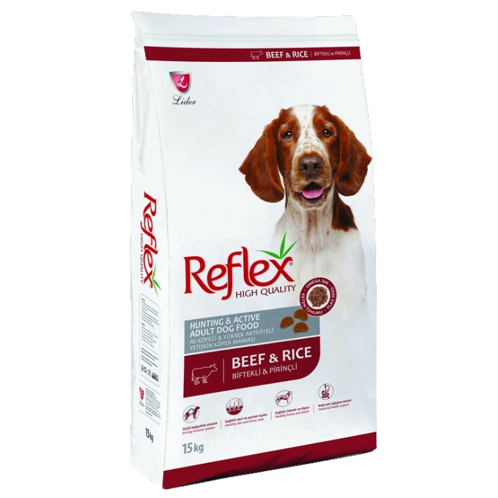 Сухой корм для собак Reflex Adult Dog Hunting & Active Beef & Rice 15kg