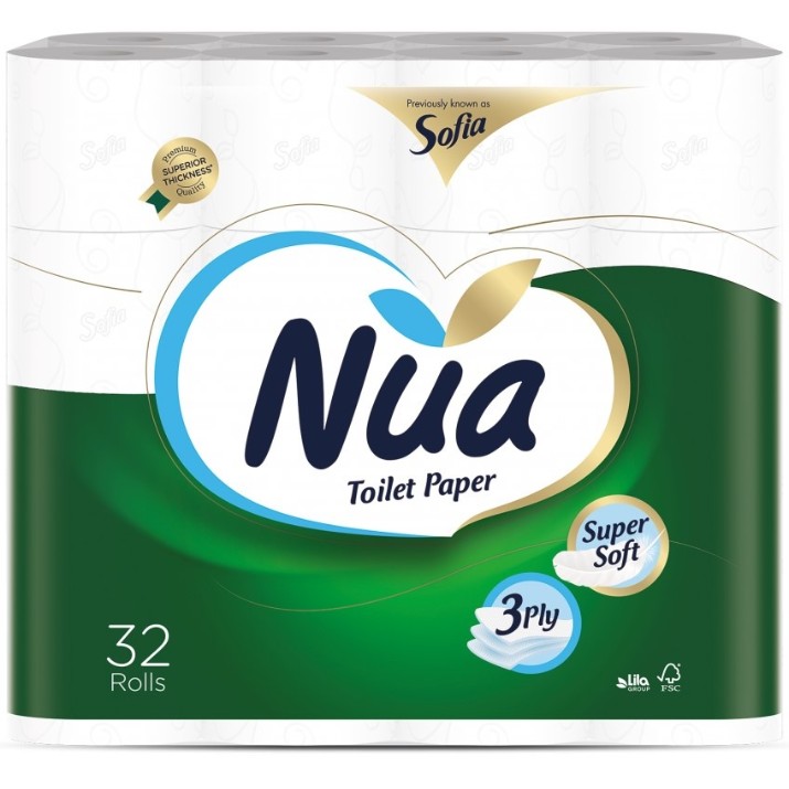 Туалетная бумага Nua Super Soft 3 plies 32 rolls