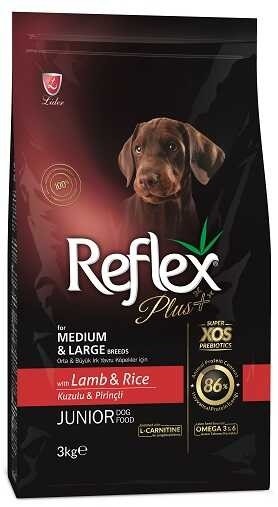 Hrană uscată pentru câini Reflex Junior Medium & Large Lamb & Rice 3kg