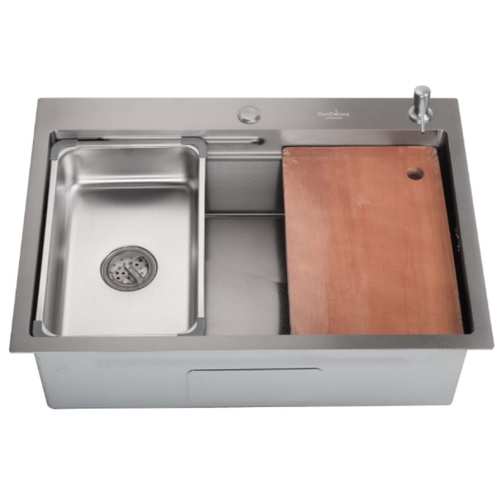 Chiuvetă de bucătărie SanDonna HD7050 Chrom Satin