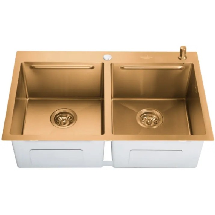 Chiuvetă de bucătărie SanDonna HD7850 Double Copper