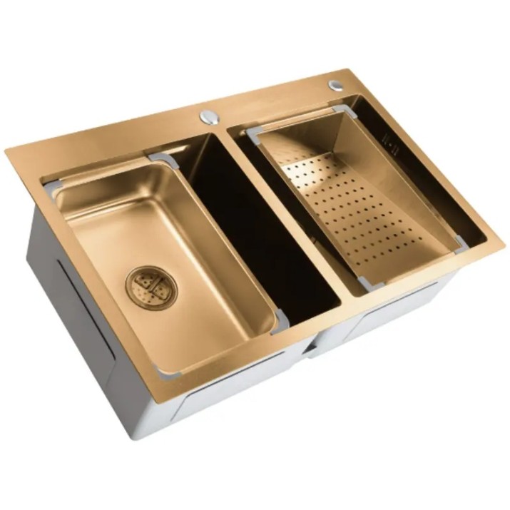 Chiuvetă de bucătărie SanDonna HD7850 Double Copper