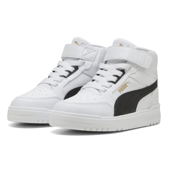 Ботинки детские Puma Shuffle Downtown Mid Ac+ Ps Puma White/Black/Gold, s.33
