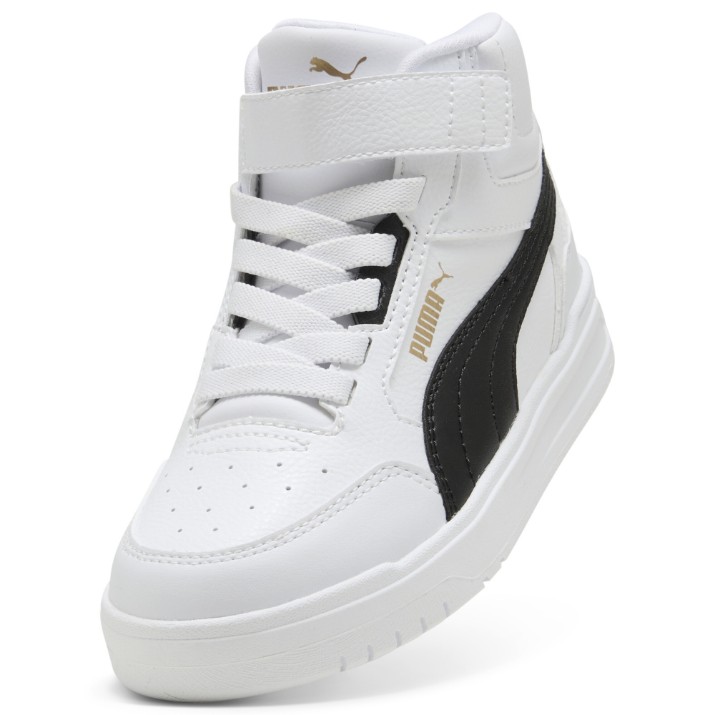 Ботинки детские Puma Shuffle Downtown Mid Ac+ Ps Puma White/Black/Gold, s.34.5