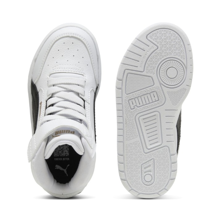 Bocanci pentru copii Puma Shuffle Downtown Mid Ac+ Ps Puma White/Black/Gold, s.35