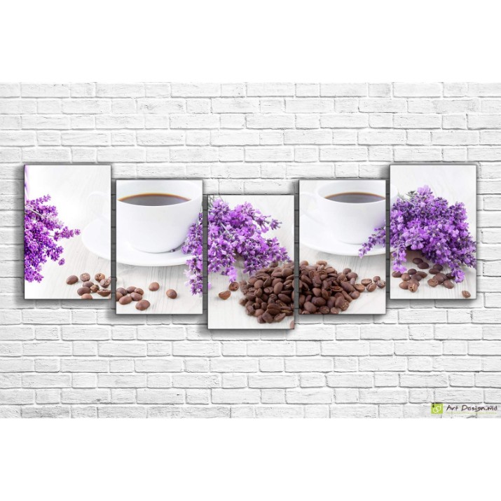 Картина ArtDesign Coffee and lavender 150x55cm (E-10144)