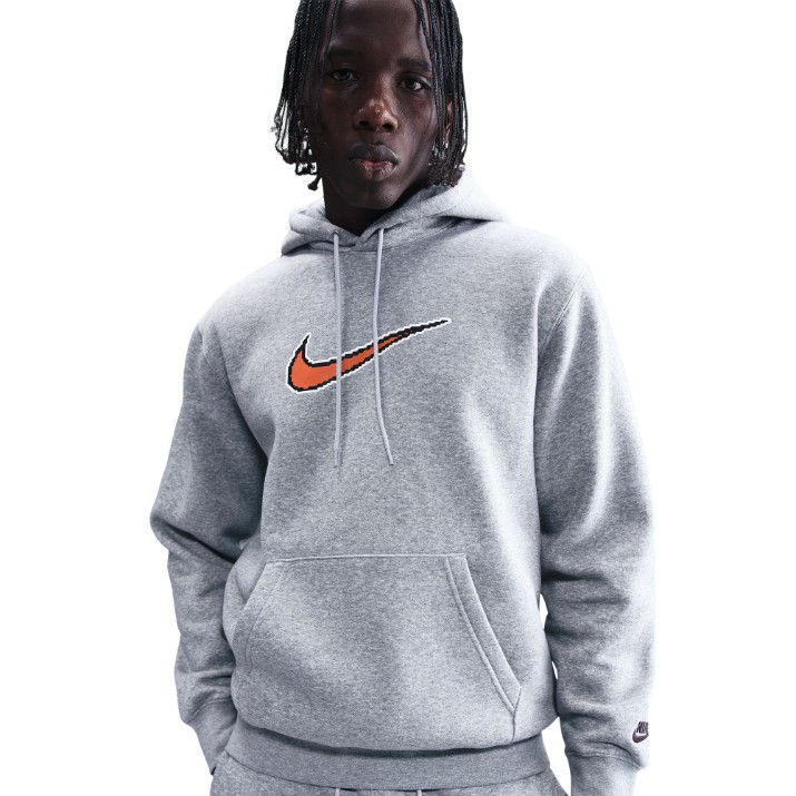 Мужская толстовка Nike Sportswear Club Neo Varsity Dark Grey Heather/Light Smoke Grey/Black, s.M