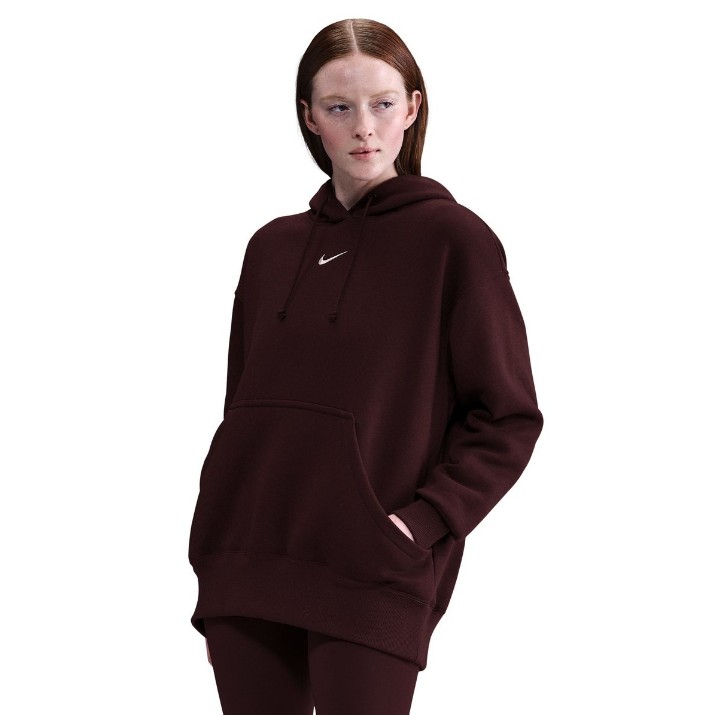 Hanorac damă Nike W Nsw Style Flc Po Os Burgundy Crush/Sail, s.M