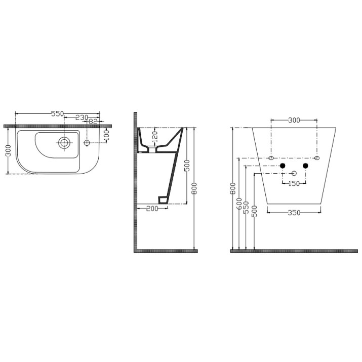Умывальник DuraBagno Lena Washbasin 5880 White Glossy