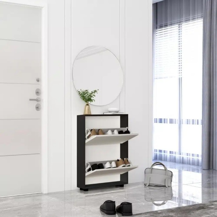 Обувница Mobildor-Lux Leo Slim 100x16x86 Anthracite/White (00012960)