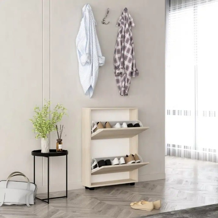 Rafturi pentru pantofi Mobildor-Lux Leo Slim 100x16x86 Oak Sonoma (00012961)
