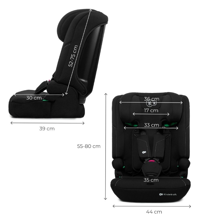 Scaun auto pentru copii Kinderkraft I-Comfy i-Size Black (KCICOM00BLK0000)