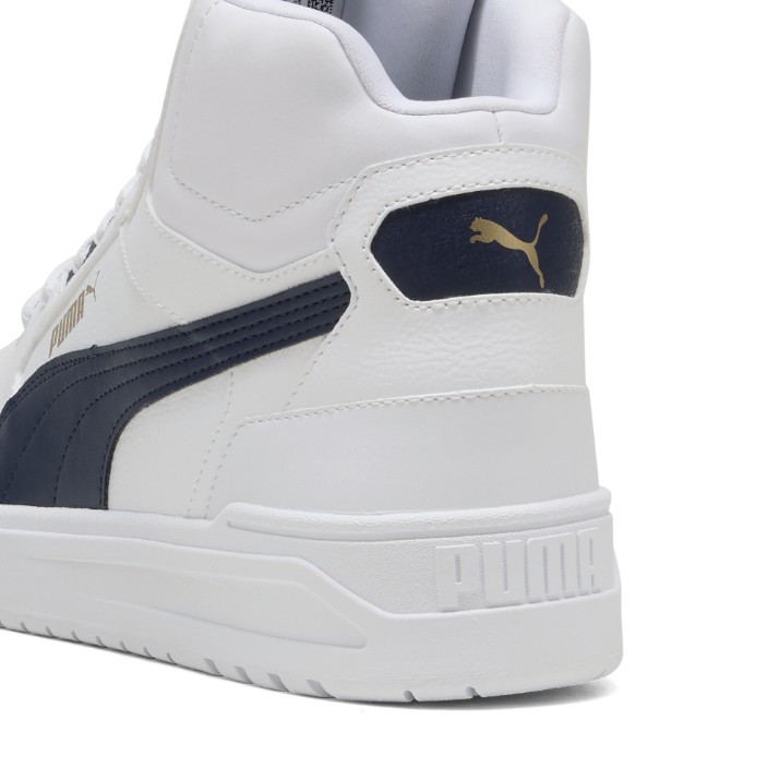 Bocanci pentru bărbați Puma Shuffle Downtown Mid Puma White/Navy/Gold, s.47