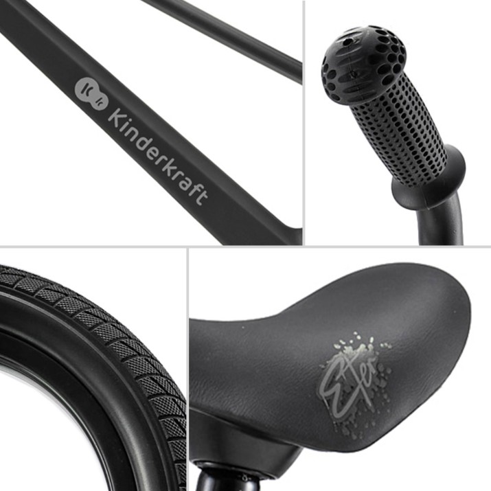 Bicicleta fără pedale Kinderkraft Enter Black (KRETER00BLK0000)