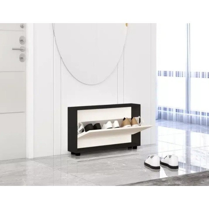 Обувница Mobildor-Lux Leo Slim 80x16x47 Anthracite/White (10008946)