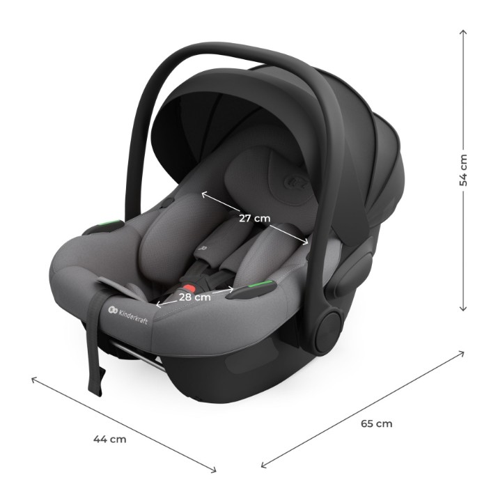 Scaun auto pentru copii Kinderkraft I-Light Cool Grey (KCILIT00GRY0000)