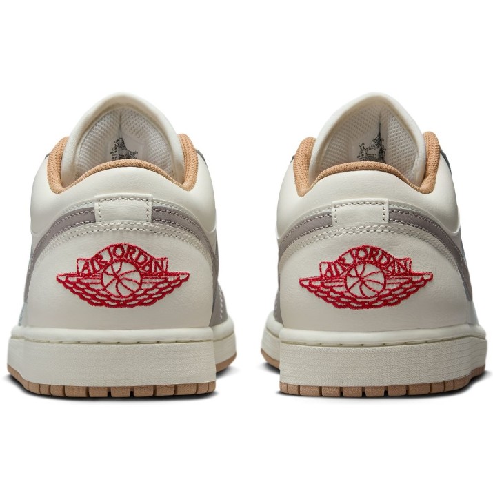Ghete pentru bărbați Nike Air Jordan 1 Low Sail/College Grey/Hemp/Fire Red, s.45