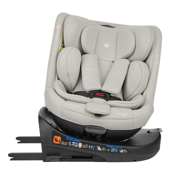 Scaun auto pentru copii Kikka Boo i-Round Light Grey 