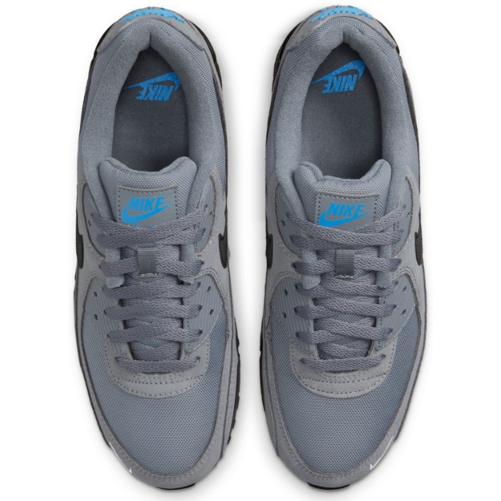 Кроссовки мужские Nike Air Max 90 Jsp Smoke Grey/Light Photo Blue/Metallic Silver/Black, s.44