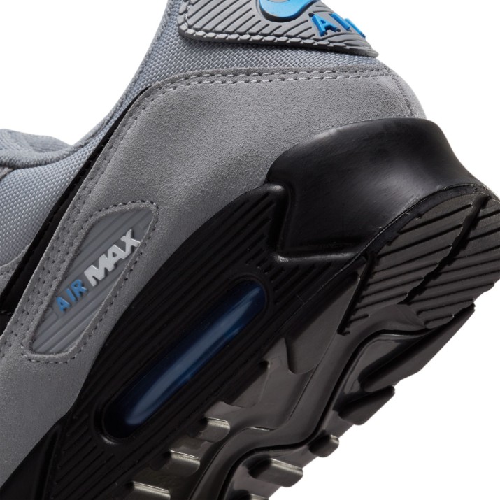 Кроссовки мужские Nike Air Max 90 Jsp Smoke Grey/Light Photo Blue/Metallic Silver/Black, s.45