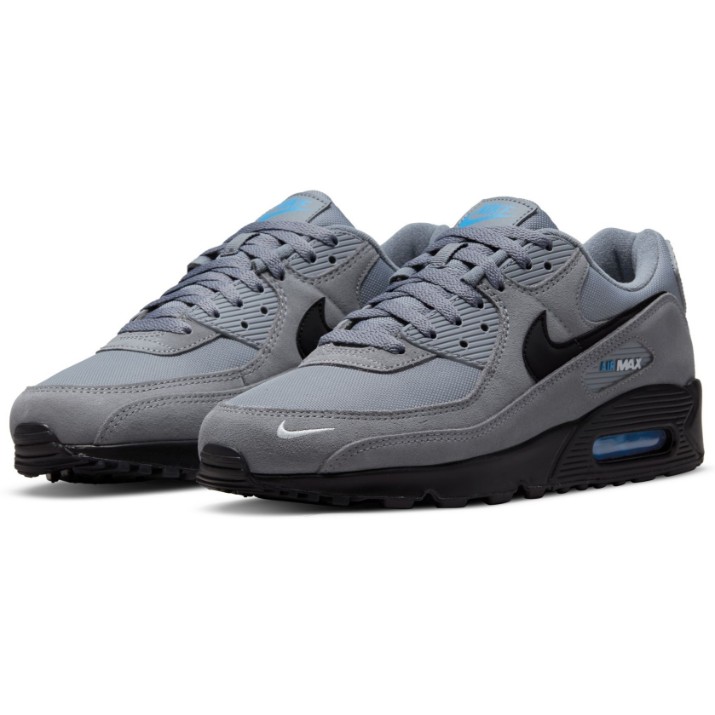 Кроссовки мужские Nike Air Max 90 Jsp Smoke Grey/Light Photo Blue/Metallic Silver/Black, s.47