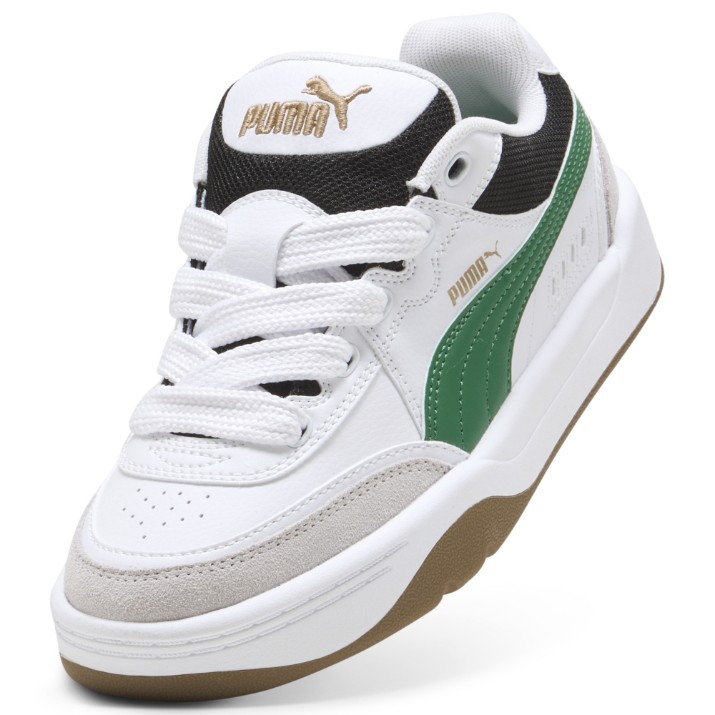 Кеды детские Puma Park Lifestyle Sk8 Jr Puma White/Archive Green/Gold, s.39