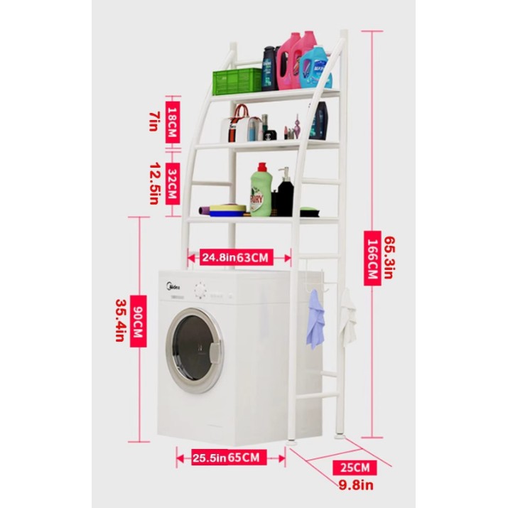 Raft pentru masina de spalat 4Life Florina Black
