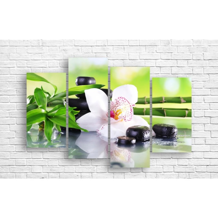 Pictură ArtDesign Orchid and spa stones 140х93cm (C-10076)