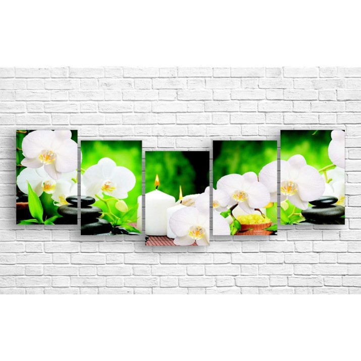 Pictură ArtDesign Orchid flower and candles 176x61cm (C-10189)