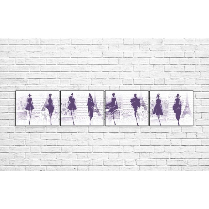 Pictură ArtDesign Paris Fashion Week 200x40cm (L-10068)