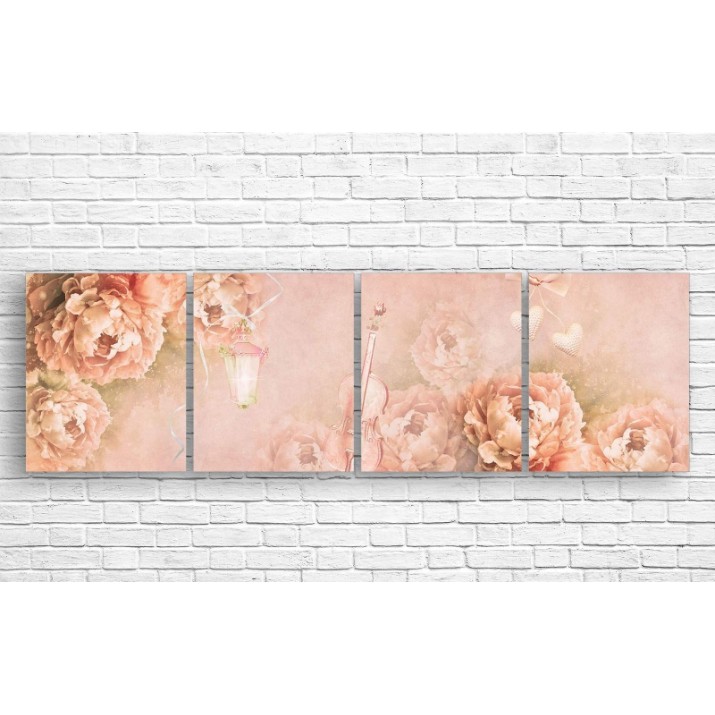 Pictură ArtDesign Peonies 200x60cm (R-10310)