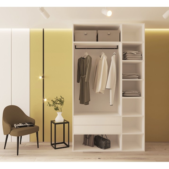 Шкаф Bayro Modena 1350x2400x530 White (604782)