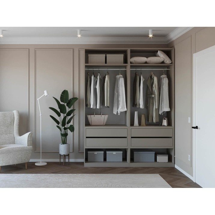 Dulap Bayro Modena 1800x2400x530 Grey Stone (604789)