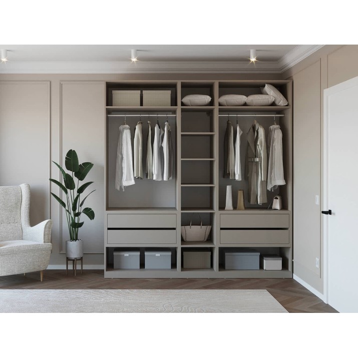 Шкаф Bayro Modena 2250x2400x530 Grey Stone (604791)
