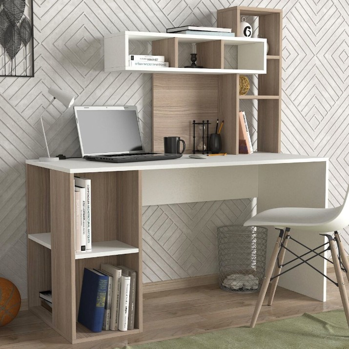Masa de birou Trendy Coral White/Cordoba 140x154x60cm GTR005725