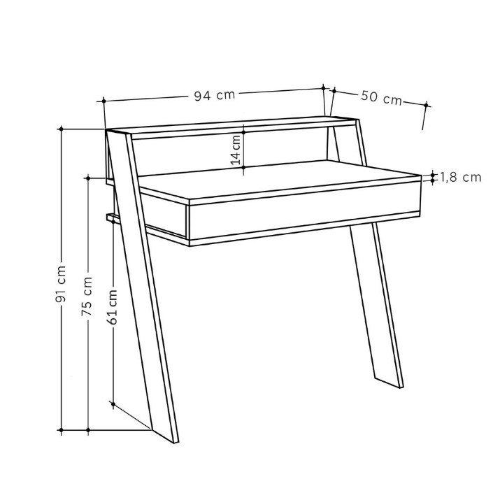 Письменный стол Trendy Cowork Anthracit 94x91x50cm GTR001001