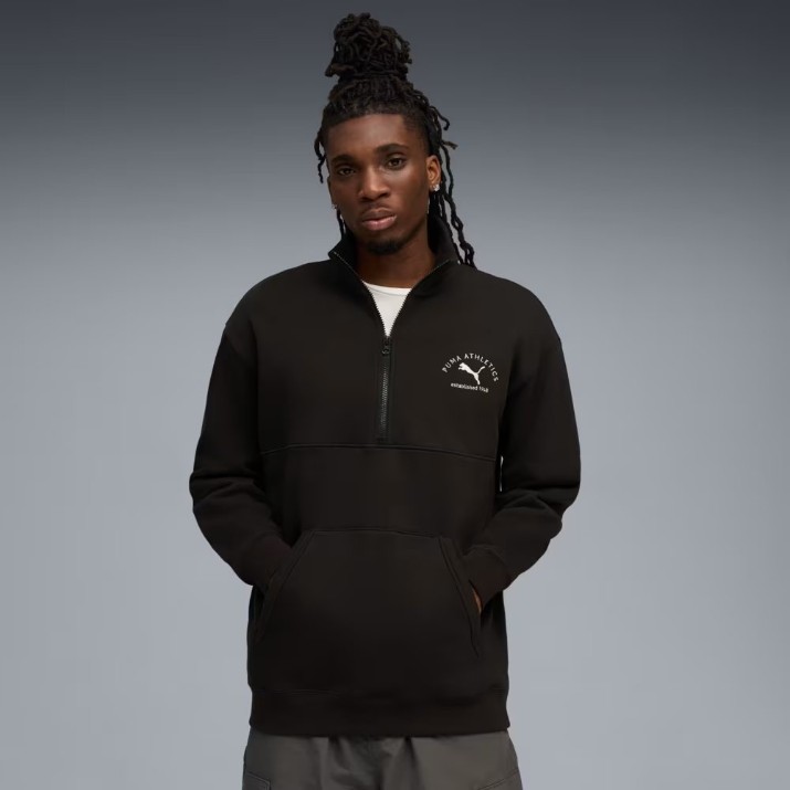Мужская толстовка Puma Class Half Zip Fl Puma Black, s.M