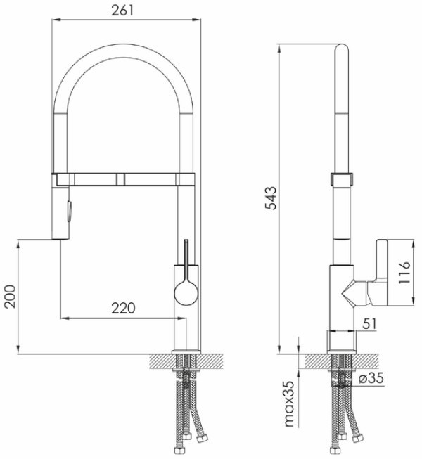 Baterie bucătărie Imprese Boa Ws f03401410WS