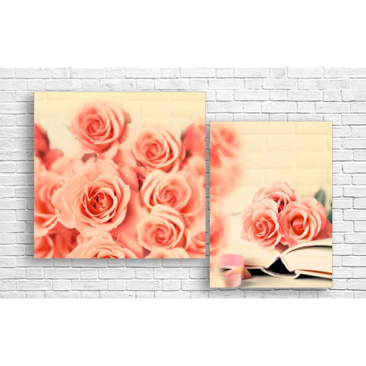 Pictură ArtDesign Pink roses 121x80cm (C-10241)