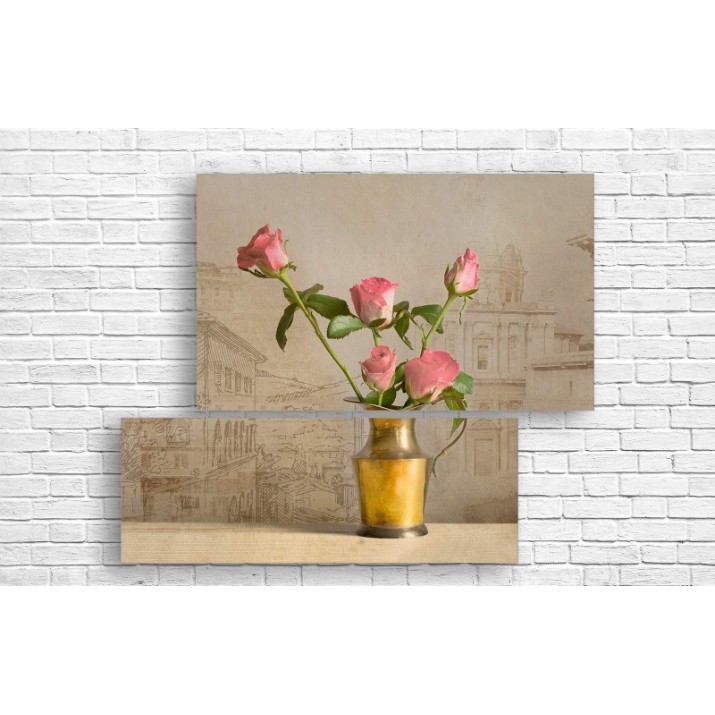 Pictură ArtDesign Pink roses 130x107cm (R-10172)