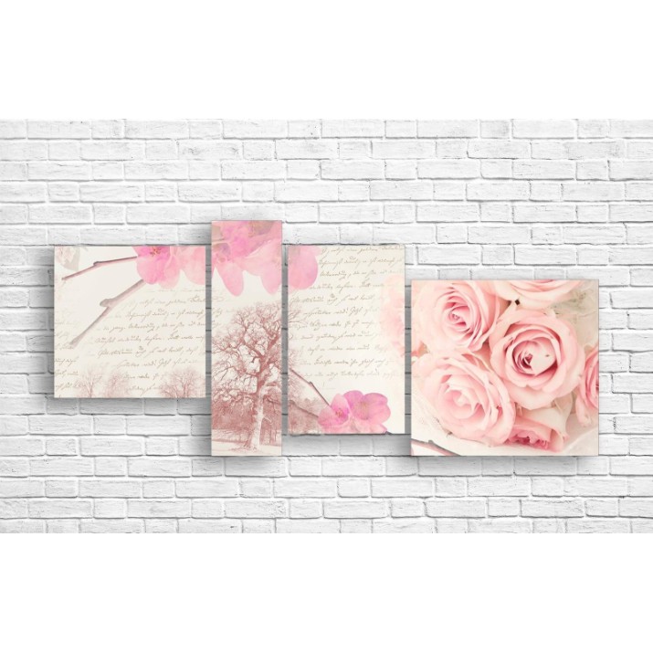 Pictură ArtDesign Pink roses 161x70cm (R-10240)