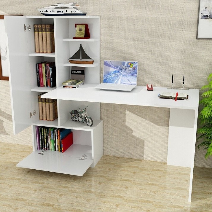 Masa de birou Trendy Domingos White 149.5x120x61.5cm GTR006596