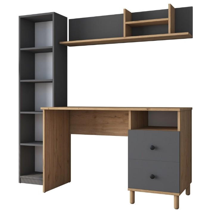Masa de birou Trendy HA115 2643 Walnut/Anthracit 120x50x161.8cm GTR001123