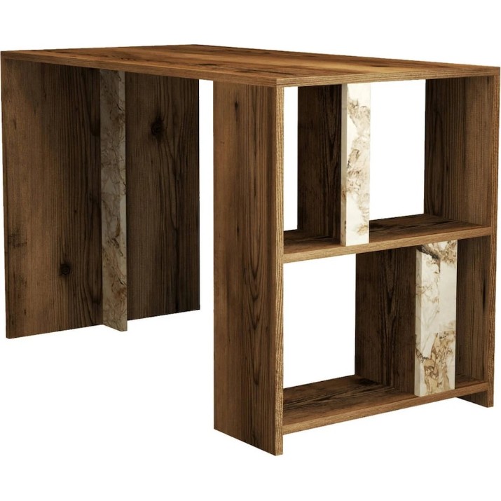 Письменный стол Trendy Lima Walnut/White Marble 120x75x60cm GTR001006