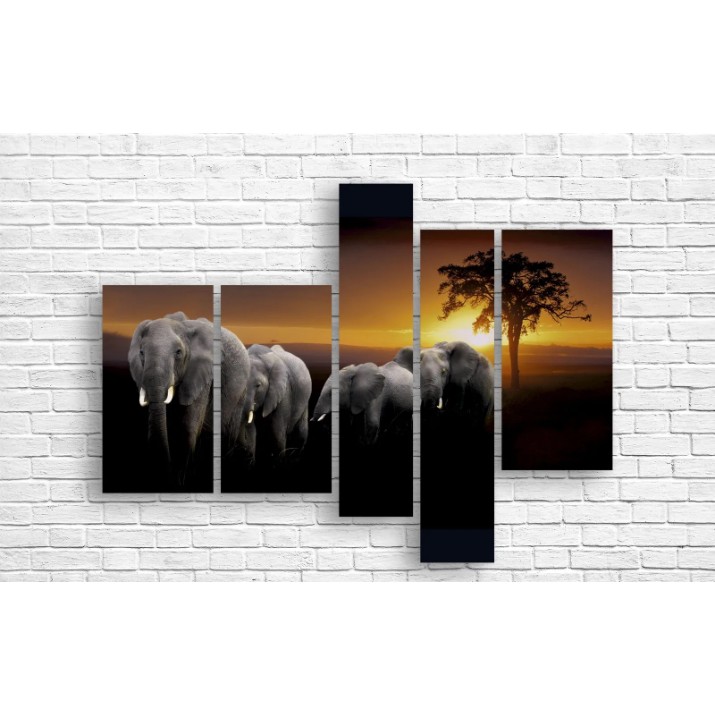 Картина ArtDesign Safari elephants 160x119cm (F-10104)