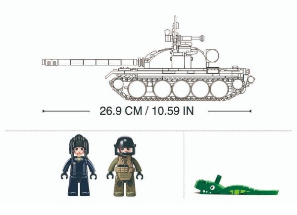Конструктор Sluban Tank T-54C 1:35 604pcs (B1135)