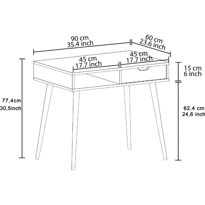 Письменный стол Trendy Offer Oak/Wood 90x77.4x60cm GTR005731