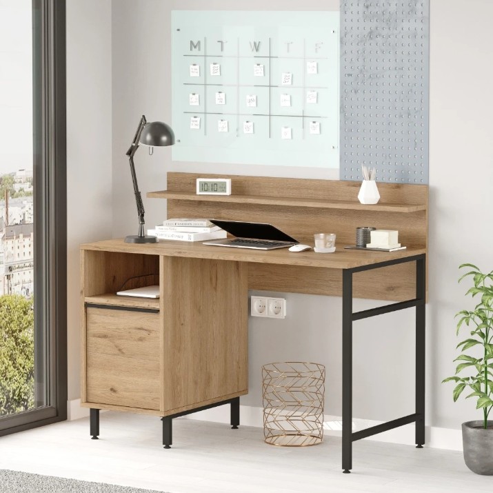 Письменный стол Trendy ON16-S Walnut/Black 120x54x99.8cm GTR001083