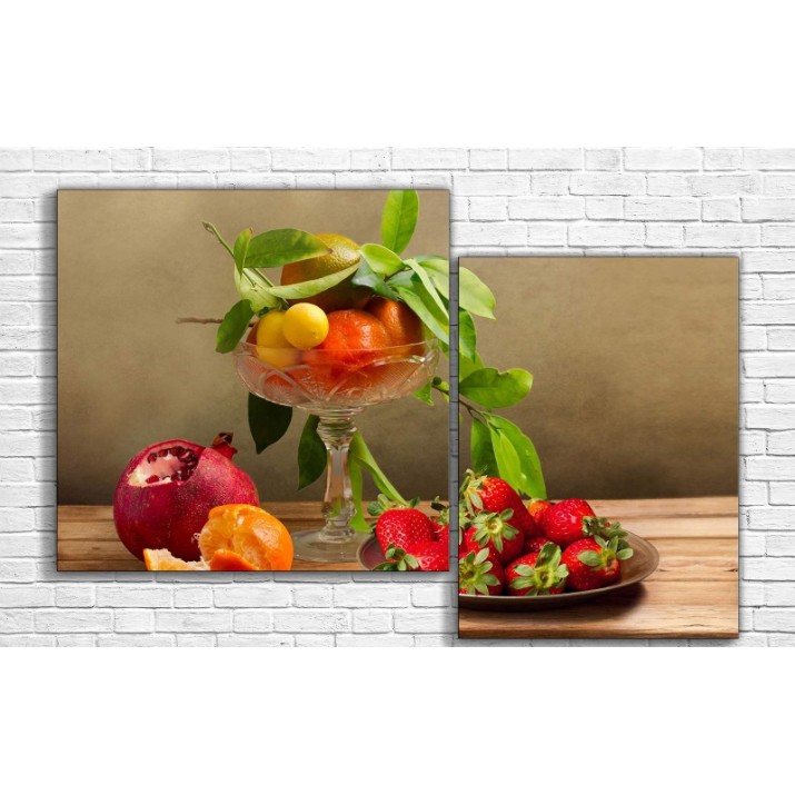 Pictură ArtDesign Strawberries tangerines and pomegranate 121x80cm (E-10167)